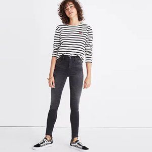 Madewell 10" high rise skinny jeans step-hem edition